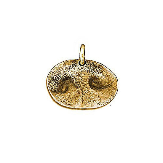 14 K Gold Dog Nose Pendant Small, Your Dog's Nose in Gold - Luxe Design Jewellery
