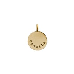 14 Karat Gold Circle Name Charm - Luxe Design Jewellery