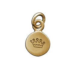 14 Karat Gold Crown Disc Charm - Luxe Design Jewellery