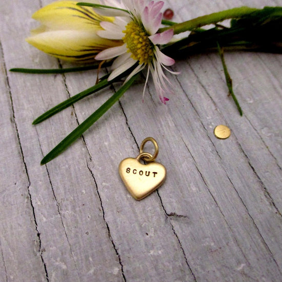 14 Karat Gold Customizable Small Heart Charm - Luxe Design Jewellery
