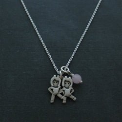 14 Karat Gold Dancing Girls - Sisters - Friends Emoji Charm - Luxe Design Jewellery