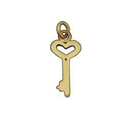 14 Karat Gold Key To My Heart Charm - Luxe Design Jewellery