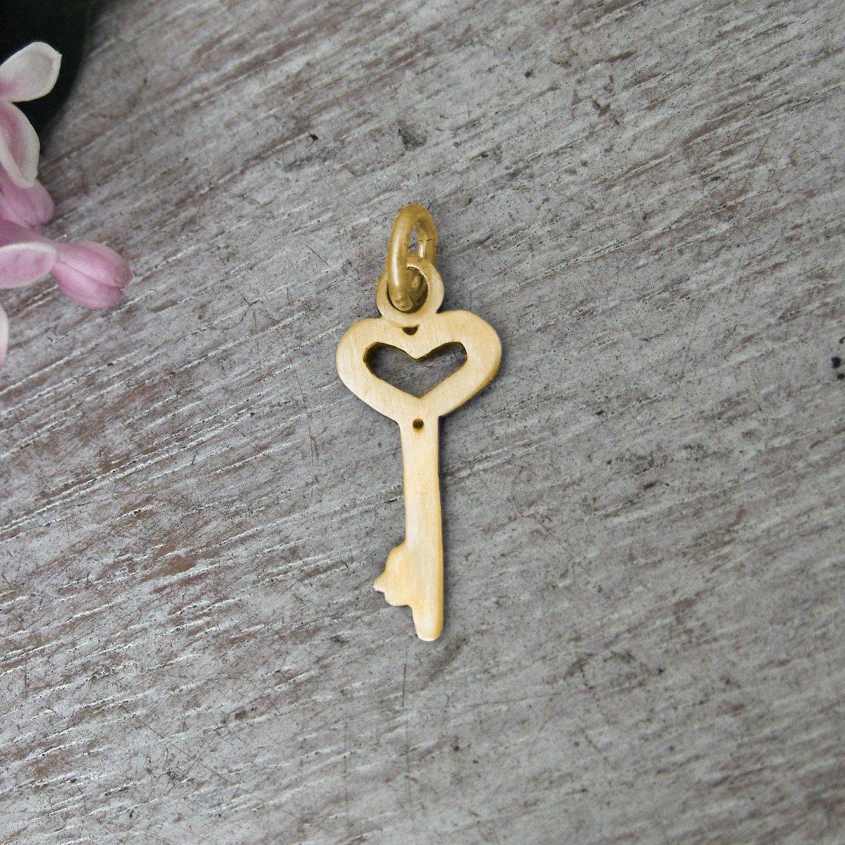 14 Karat Gold Key To My Heart Charm - Luxe Design Jewellery