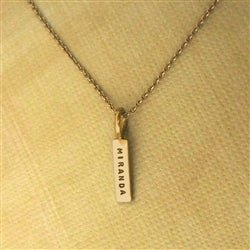 14 Karat Gold Personalized Rectangle Necklace - Luxe Design Jewellery