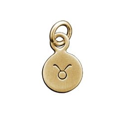 14 Karat Gold TAURUS Zodiac Disc Charm - Luxe Design Jewellery