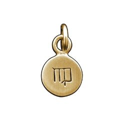 14 Karat Gold VIRGO Zodiac Disc Charm - Luxe Design Jewellery
