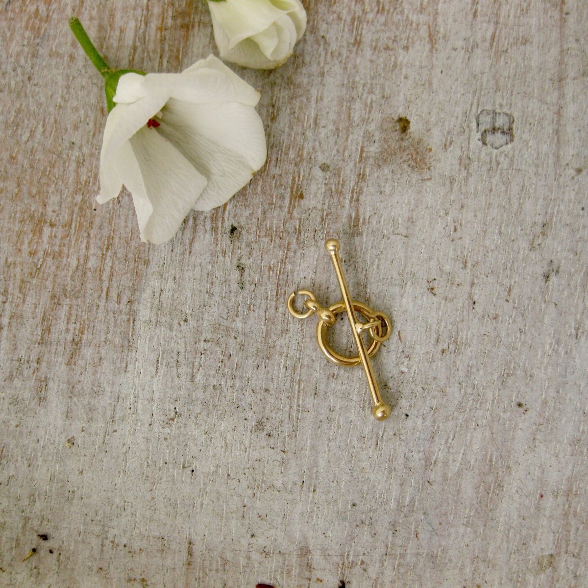 14 Karat Solid Yellow Gold Toggle Clasp, Gold T Clasp - Luxe Design Jewellery