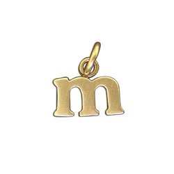 14K Gold Baby Lowercase Letter M Initial Charm - Luxe Design Jewellery