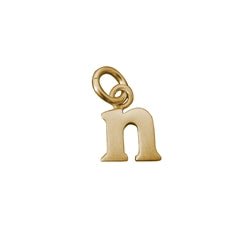 14K Gold Baby Lowercase Letter N Initial Charm - Luxe Design Jewellery