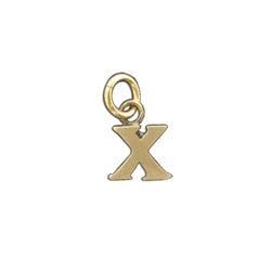14K Gold Baby Lowercase Letter X Initial Charm - Luxe Design Jewellery