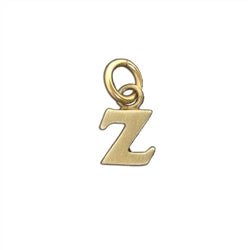 14K Gold Baby Lowercase Letter Z Initial Charm - Luxe Design Jewellery