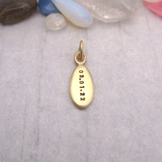 14K Gold Personalized Date Charm - Luxe Design Jewellery