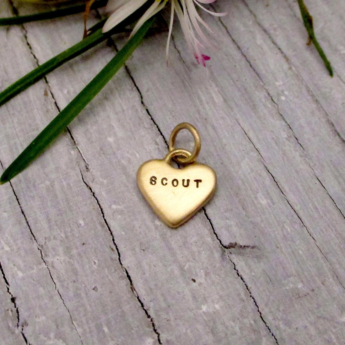 14K Gold Personalized Small Heart Charm - Luxe Design Jewellery