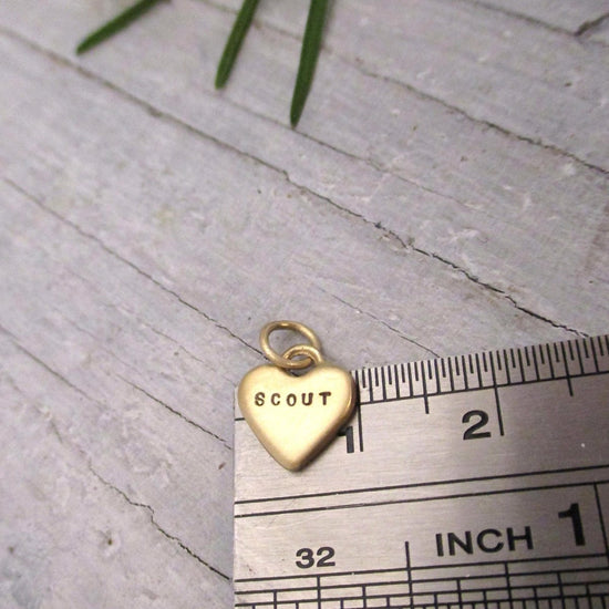 14K Gold Personalized Small Heart Charm - Luxe Design Jewellery