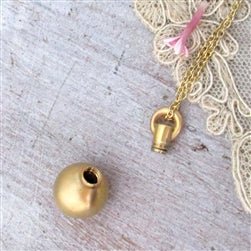 14K Gold Sphere Urn Pendant for Cremation Ashes - Luxe Design Jewellery