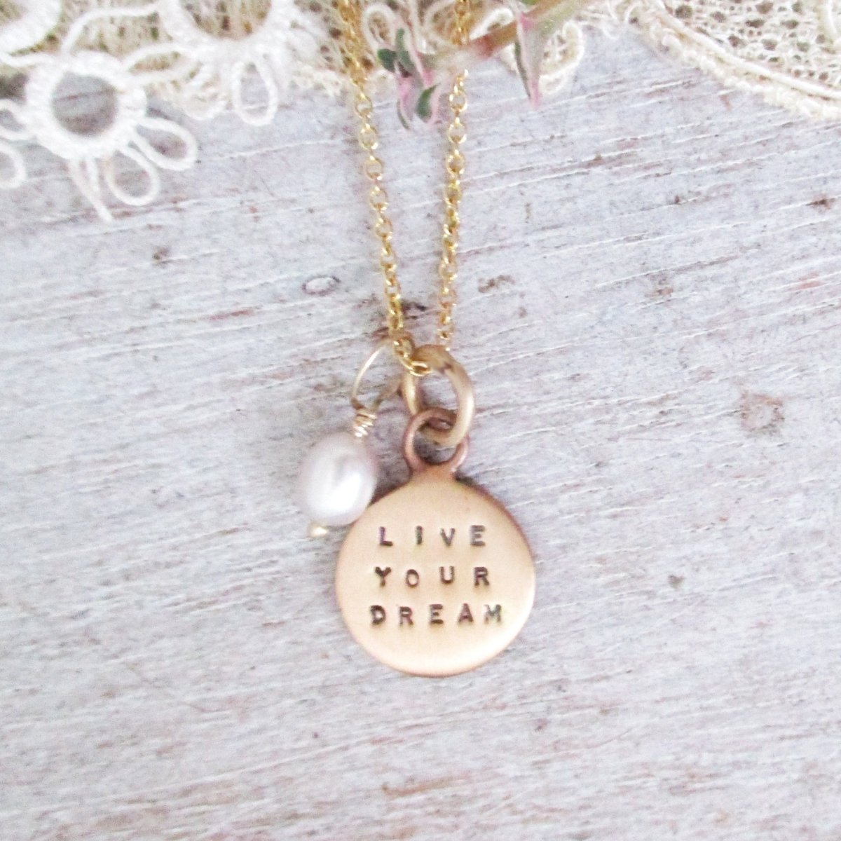 14K Yellow Gold Personalized Disc Name Charm in Small Font - Luxe Design Jewellery