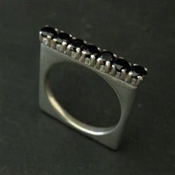 7 Stone Sacred Square Ring - Luxe Design Jewellery