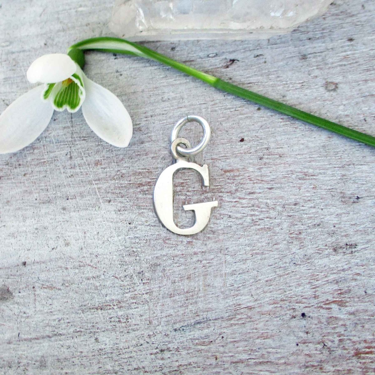 Capital Letter G Initial Charm in 14K Yellow, Rose or White Gold - Luxe Design Jewellery