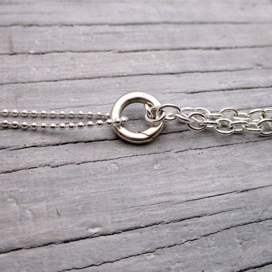 Circle Push Clasp in Sterling Silver - Luxe Design Jewellery