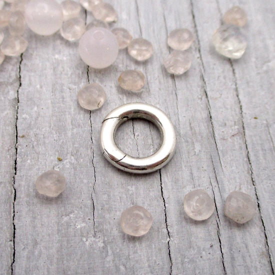 Circle Push Clasp in Sterling Silver - Luxe Design Jewellery