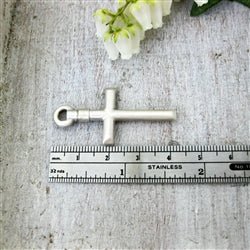 Cross Urn Pendant for Cremation Ashes Sterling Silver - Luxe Design Jewellery