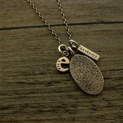 Design Your Oxidized Fingerprint Necklace. - Luxe Design Jewellery