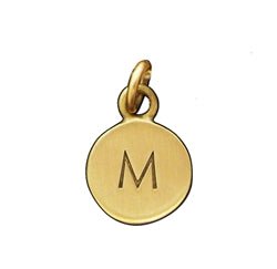 Disc Initial Charm in 14K Yellow Gold - Luxe Design Jewellery
