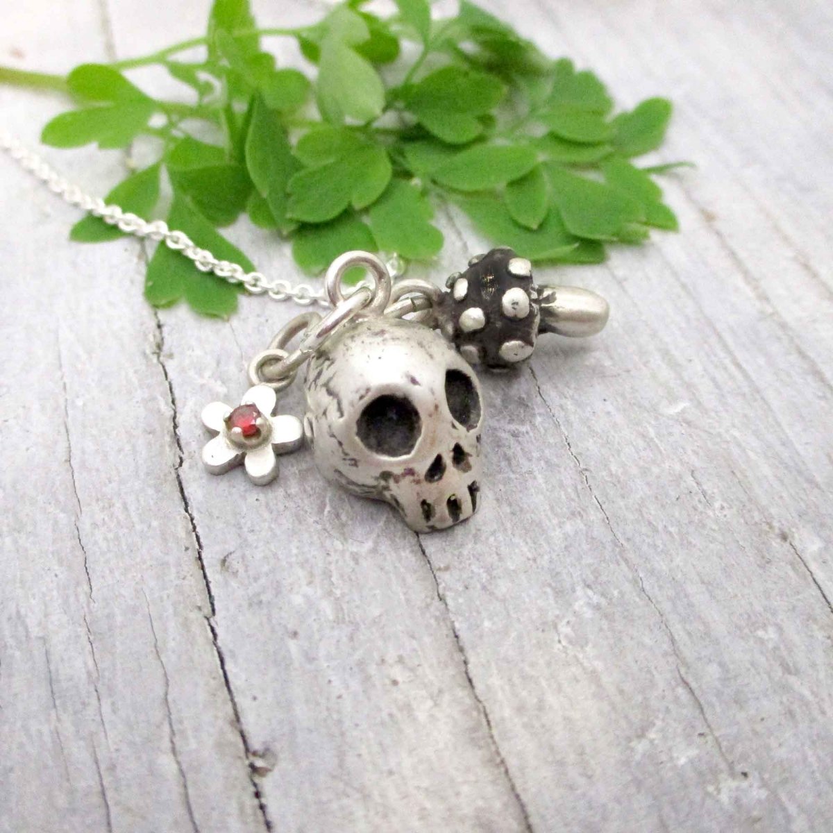 Fairy Skull Charm in Sterling Silver - Luxe Design Jewellery