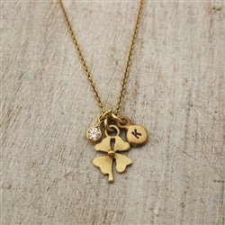 Four Leaf Clover Charm in Solid 14 Karat Yellow Gold - Luxe Design Jewellery