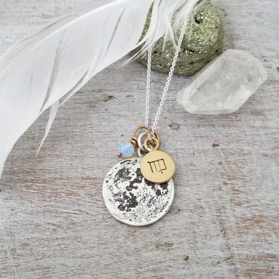 Full Moon Charm in Sterling Silver - Luxe Design Jewellery
