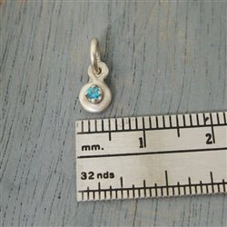 Genuine Birthstone Dot Charm available in 13 Gemstones - Luxe Design Jewellery
