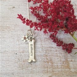 Genuine Birthstone Forget-Me-Not Charm available in 13 Gemstones - Luxe Design Jewellery