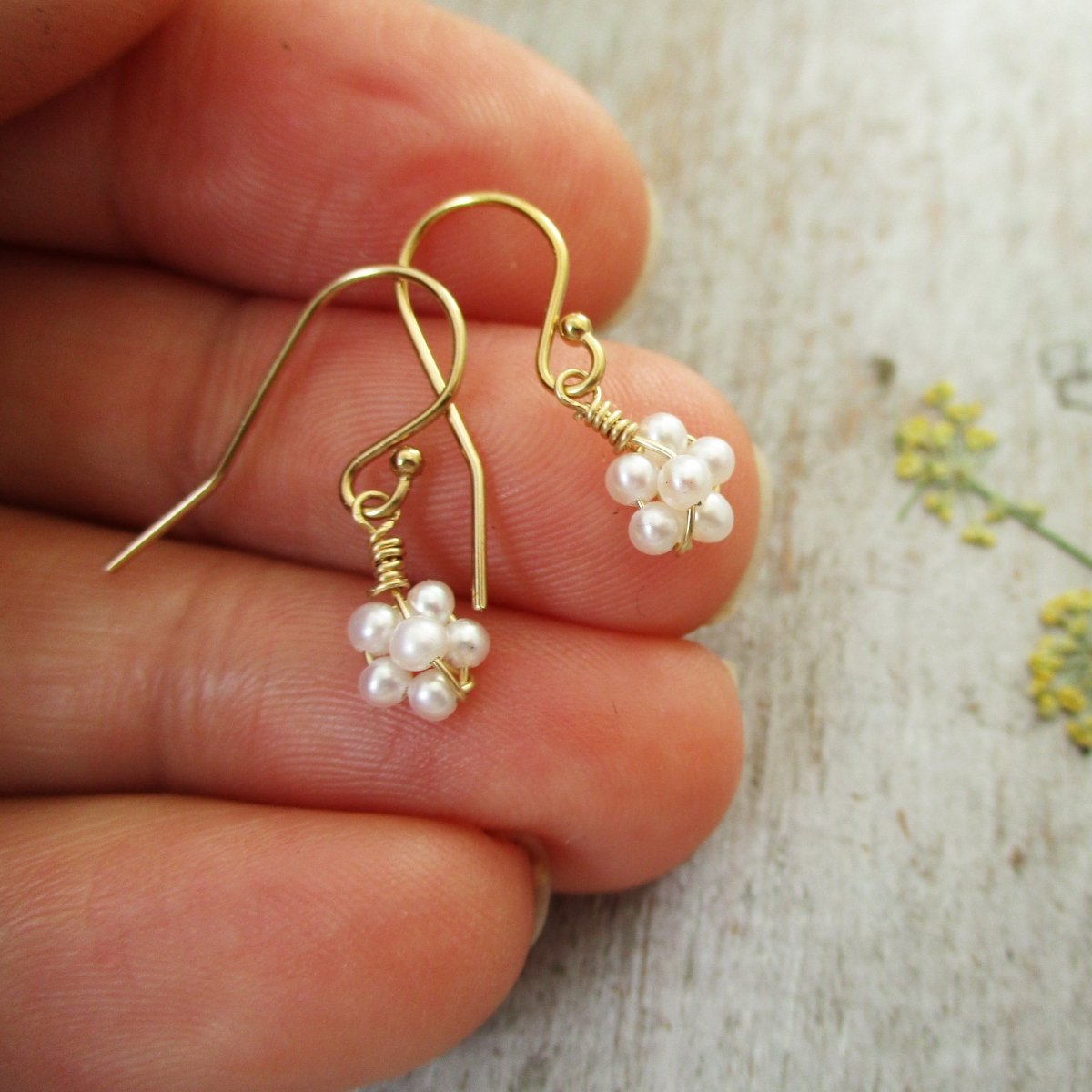 Genuine Freshwater Pearl Flower Earrings - Luxe Design Jewellery