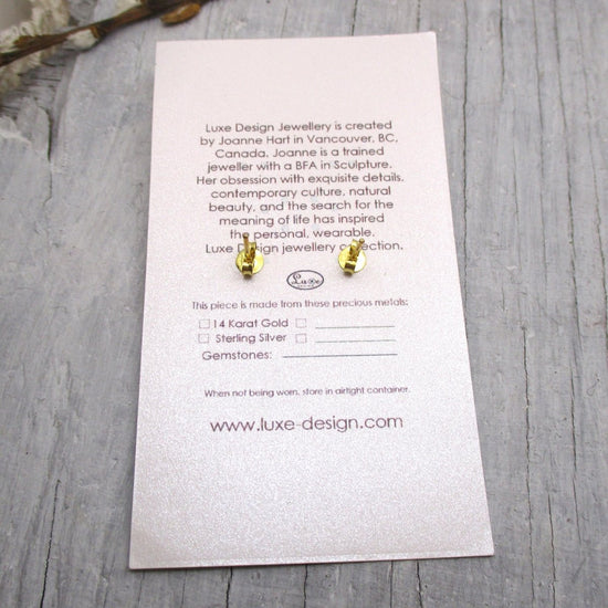 Gold Dipped Flower Mandala Amulet Post Earrings - Luxe Design Jewellery