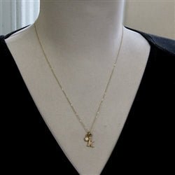 Gold February Birthstone Charm in Genuine Amethyst - Luxe Design Jewellery