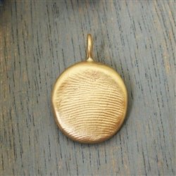 Gold Fingerprint Impression Pendant - Luxe Design Jewellery