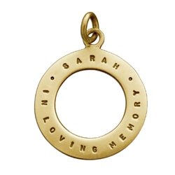Gold In Loving Memory Personalized Charm - Luxe Design Jewellery