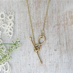 Gold Infiniy Toggle Necklace - Luxe Design Jewellery