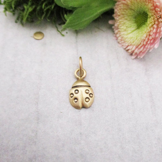 Gold Ladybug Charm, My Little Love Bug Charm - Luxe Design Jewellery