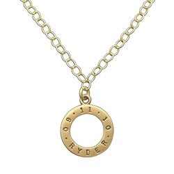 Gold Personalized Birth Date Circle Name Charm - Luxe Design Jewellery