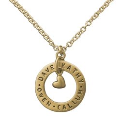 Gold Personalized Names Open Circle Charm - Luxe Design Jewellery