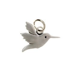 Hummingbird Charm in Sterling Silver - Luxe Design Jewellery
