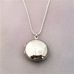 Large Round Sterling Silver Locket - Luxe Design Jewellery