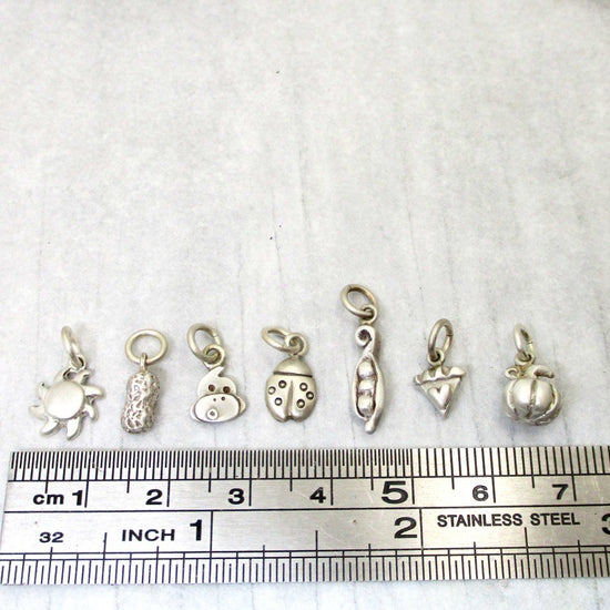 Little Pumpkin Charm in Solid Sterling Silver - Luxe Design Jewellery