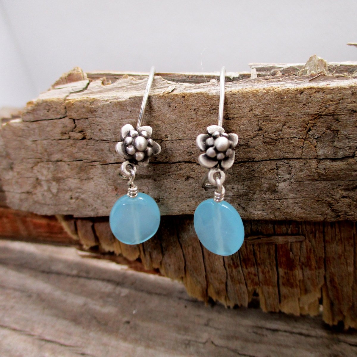 MAID Mini Flower and Turquoise Quartz Earrings - Luxe Design Jewellery
