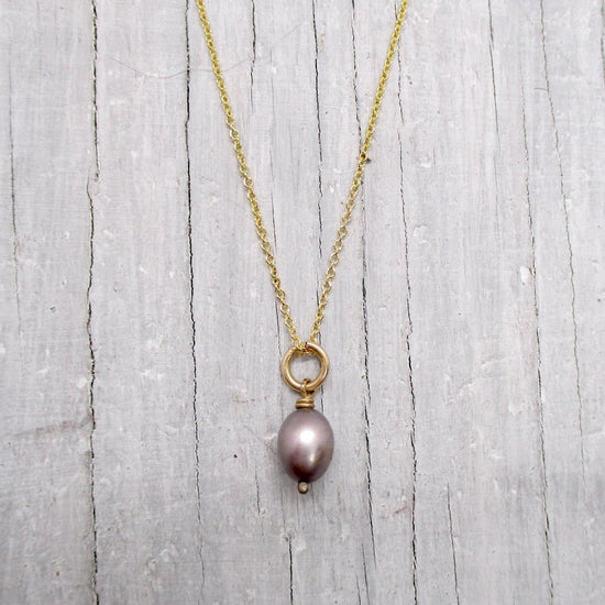 MAID - Regina's Necklace 1 - Gold and Grey Pearl Necklace As Worn on the Netflix Series - Luxe Design Jewellery