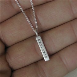 Medium Rectangle Tag Necklace - Luxe Design Jewellery
