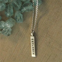 Medium Rectangle Tag Necklace - Luxe Design Jewellery