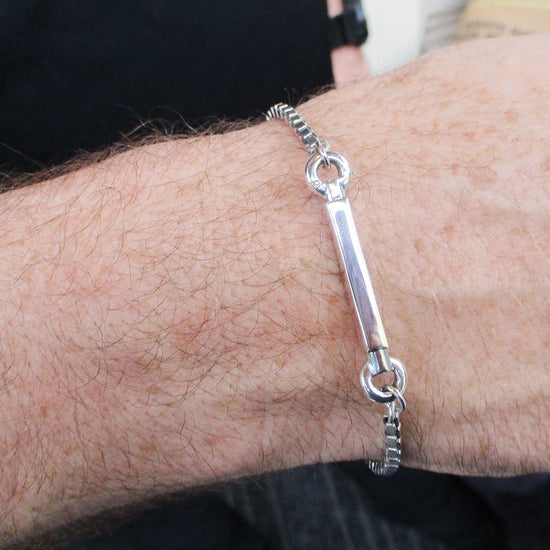 Men's Squared Urn Bracelet for Cremation Ashes - Luxe Design Jewellery