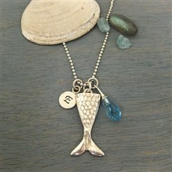 Mermaid Tail Charm in Sterling Silver - Luxe Design Jewellery
